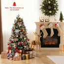5 Feet Pre-Lit Artificial Christmas Tree with 8 Modes LED Lights with Berries by LJGDeals