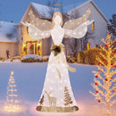 5 Feet Pre-lit 3D Glittered Christmas Angel with 100 Warm White Lights by LJGDeals