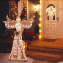 5 Feet Pre-lit 3D Glittered Christmas Angel with 100 Warm White Lights by LJGDeals