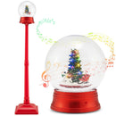 5 Ft Musical Christmas Street Lamp with 8 Tunes and Blowing Snow-Red by LJGDeals