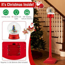 5 Ft Musical Christmas Street Lamp with 8 Tunes and Blowing Snow-Red by LJGDeals