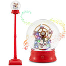 5 Ft Musical Christmas Street Lamp Snow Globe Lantern on Stand-Red by LJGDeals