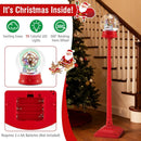 5 Ft Musical Christmas Street Lamp Snow Globe Lantern on Stand-Red by LJGDeals