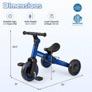 5-In-1 Toddler Bike Kids Balance Bike with Removable Pedals by LJGDeals