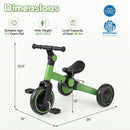 5-In-1 Toddler Bike Kids Balance Bike with Removable Pedals