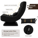 5-Level Adjustable 360° Swivel Floor Chair with Massage Pillow by LJGDeals