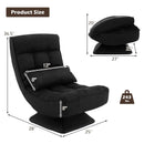 5-Level Adjustable 360° Swivel Floor Chair with Massage Pillow by DirectDeals
