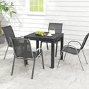 Outdoor Dining Table Set with Extendable Aluminum Table and 4 Stackable Chairs by LJGDeals
