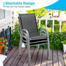 Outdoor Dining Table Set with Extendable Aluminum Table and 4 Stackable Chairs by LJGDeals