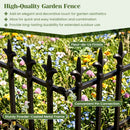 Decorative Metal Garden Fence 5-Pack or 10-Pack No-Dig by DirectDeals