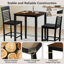 5-Piece Counter-Height Dining Table Set with Rubber Wood Frame and Footrest by LJGDeals