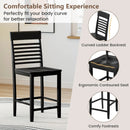 5-Piece Counter-Height Dining Table Set with Rubber Wood Frame and Footrest by LJGDeals