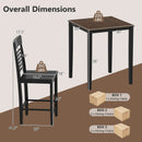 5-Piece Counter-Height Dining Table Set with Rubber Wood Frame and Footrest by LJGDeals