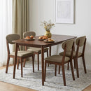 5-Piece Dining Set with Rectangular Table & 4 Fabric Chairs by LJGDeals