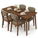 5-Piece Dining Set with Rectangular Table & 4 Fabric Chairs by DirectDeals