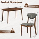 5-Piece Dining Set with Rectangular Table & 4 Fabric Chairs by LJGDeals
