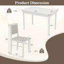 5-Piece Dining Set for 4 with Rubber Wood Legs for Small Dining Room by LJGDeals