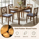 5-Piece Dining Set with Rectangular Table & Fabric Chairs by DirectDeals