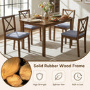 5-Piece Dining Set with Rectangular Table & Fabric Chairs by LJGDeals