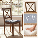 5-Piece Dining Set with Rectangular Table & Fabric Chairs by LJGDeals