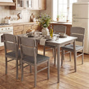 5-Piece Dining Table Set with High Curved Back Chairs by LJGDeals