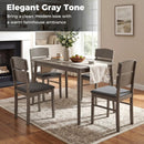 5-Piece Dining Table Set with High Curved Back Chairs by LJGDeals