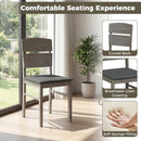 5-Piece Dining Table Set with High Curved Back Chairs by LJGDeals