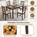 5-Piece Dining Table Set for 4 with Upholstered Chairs by LJGDeals