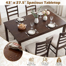 5-Piece Dining Table Set for 4 with Upholstered Chairs by LJGDeals