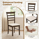 5-Piece Dining Table Set for 4 with Upholstered Chairs by LJGDeals