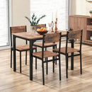 5 Piece Dining Table Set Industrial Style Kitchen Table and Chairs for 4 by LJGDeals
