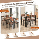 5 Piece Dining Table Set Industrial Style Kitchen Table and Chairs for 4 by LJGDeals