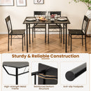 5-Piece Dining Table Set for 4 with Kitchen Table and 4 Dining Chairs-Black