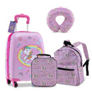 5 Piece Kids Luggage Set with Backpack Neck Pillow Name Tag Lunch Bag by LJGDeals