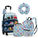 5 Piece Kids Luggage Set with Backpack Neck Pillow Name Tag Lunch Bag by LJGDeals