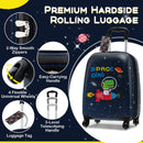 5 Piece Kids Luggage Set with Backpack Neck Pillow Name Tag Lunch Bag