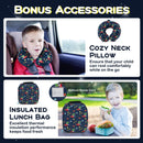 5 Piece Kids Luggage Set with Backpack Neck Pillow Name Tag Lunch Bag