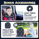 5 Piece Kids Luggage Set with Backpack Neck Pillow Name Tag Lunch Bag by LJGDeals