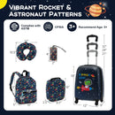5 Piece Kids Luggage Set with Backpack Neck Pillow Name Tag Lunch Bag by LJGDeals