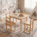 5-Piece Kids Table and Chairs Set Solid Rubber Wood Toddler Activity Table by LJGDeals