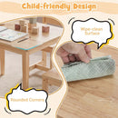 5-Piece Kids Table and Chairs Set Solid Rubber Wood Toddler Activity Table by LJGDeals