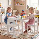 5-Piece Kids Table and Chairs Set Solid Rubber Wood Toddler Activity Table by LJGDeals