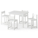 5-Piece Kids Table and Chairs Set Solid Rubber Wood Toddler Activity Table by LJGDeals