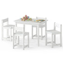 5-Piece Kids Table and Chairs Set Solid Rubber Wood Toddler Activity Table by LJGDeals
