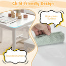 5-Piece Kids Table and Chairs Set Solid Rubber Wood Toddler Activity Table
