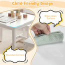 5-Piece Kids Table and Chairs Set Solid Rubber Wood Toddler Activity Table by LJGDeals