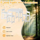 5-Piece Kids Table and Chairs Set Solid Rubber Wood Toddler Activity Table