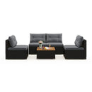 5 Piece Outdoor Furniture Set with Solid Tabletop and Soft Cushions by LJGDeals