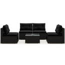 5-Piece Outdoor Patio Furniture Set with Cushions and Coffee Table by LJGDeals