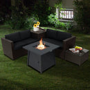 5 Piece Patio Furniture Set with 50000 BTU Propane Fire Pit Table by LJGDeals